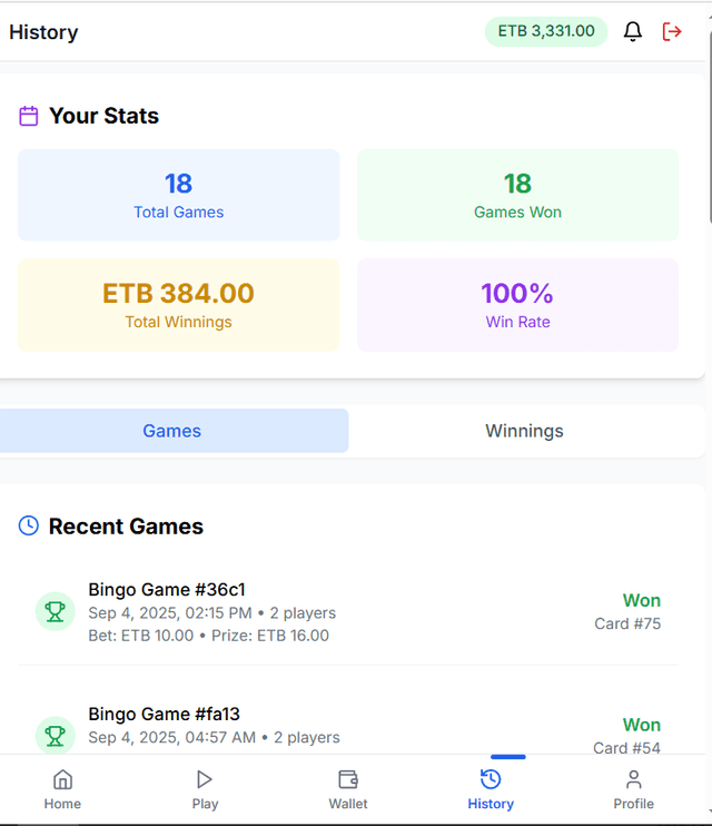 Game History